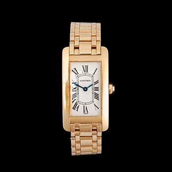 1166. Cartier Tank Americaine. Gold. Quartz. 19 x 28 mm. 1990s.