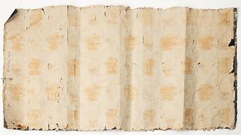A Chinese silk fragment, Qing dynasty, 18/19th century.