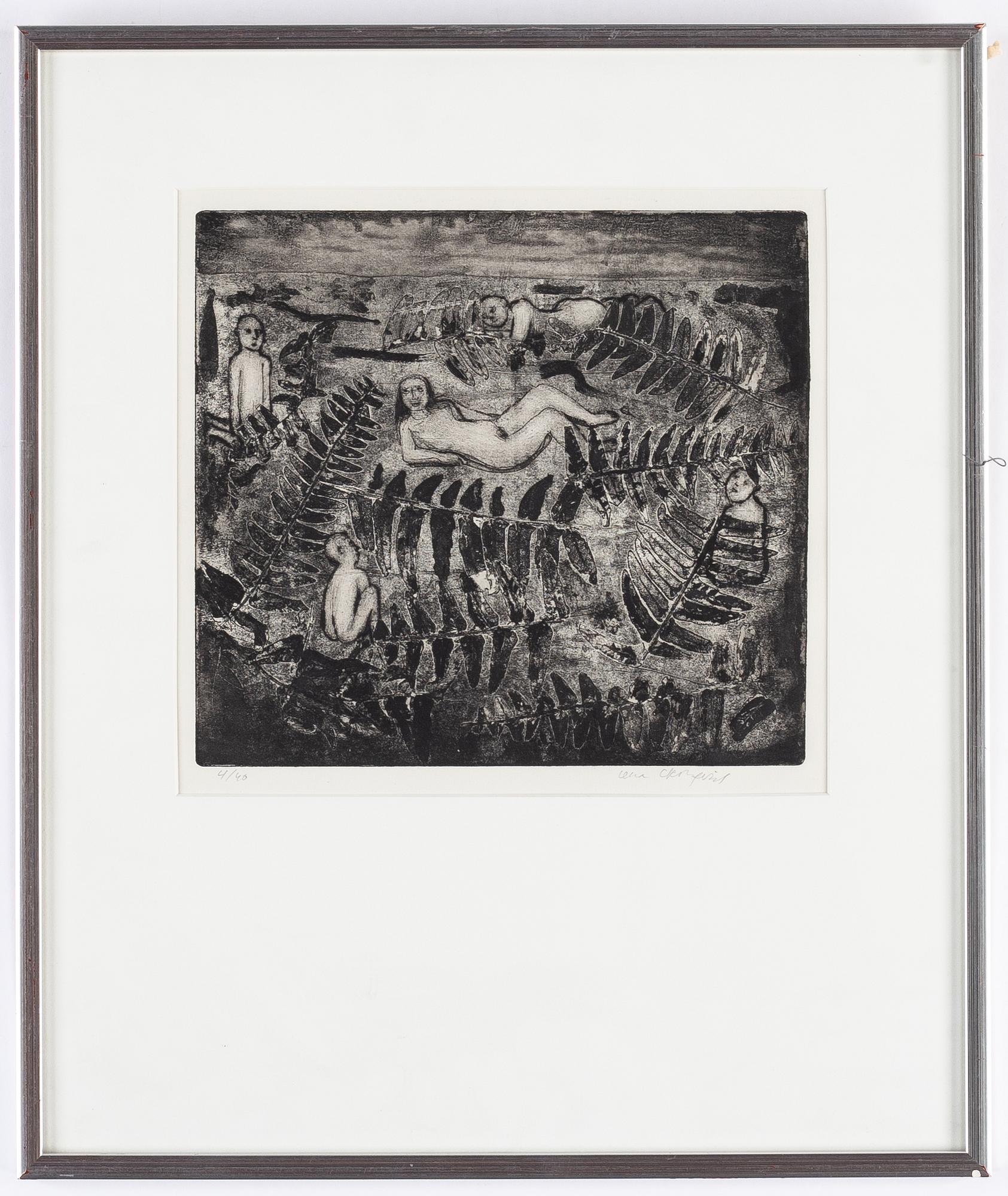 Lena Cronqvist, etching, signed 4/40.
