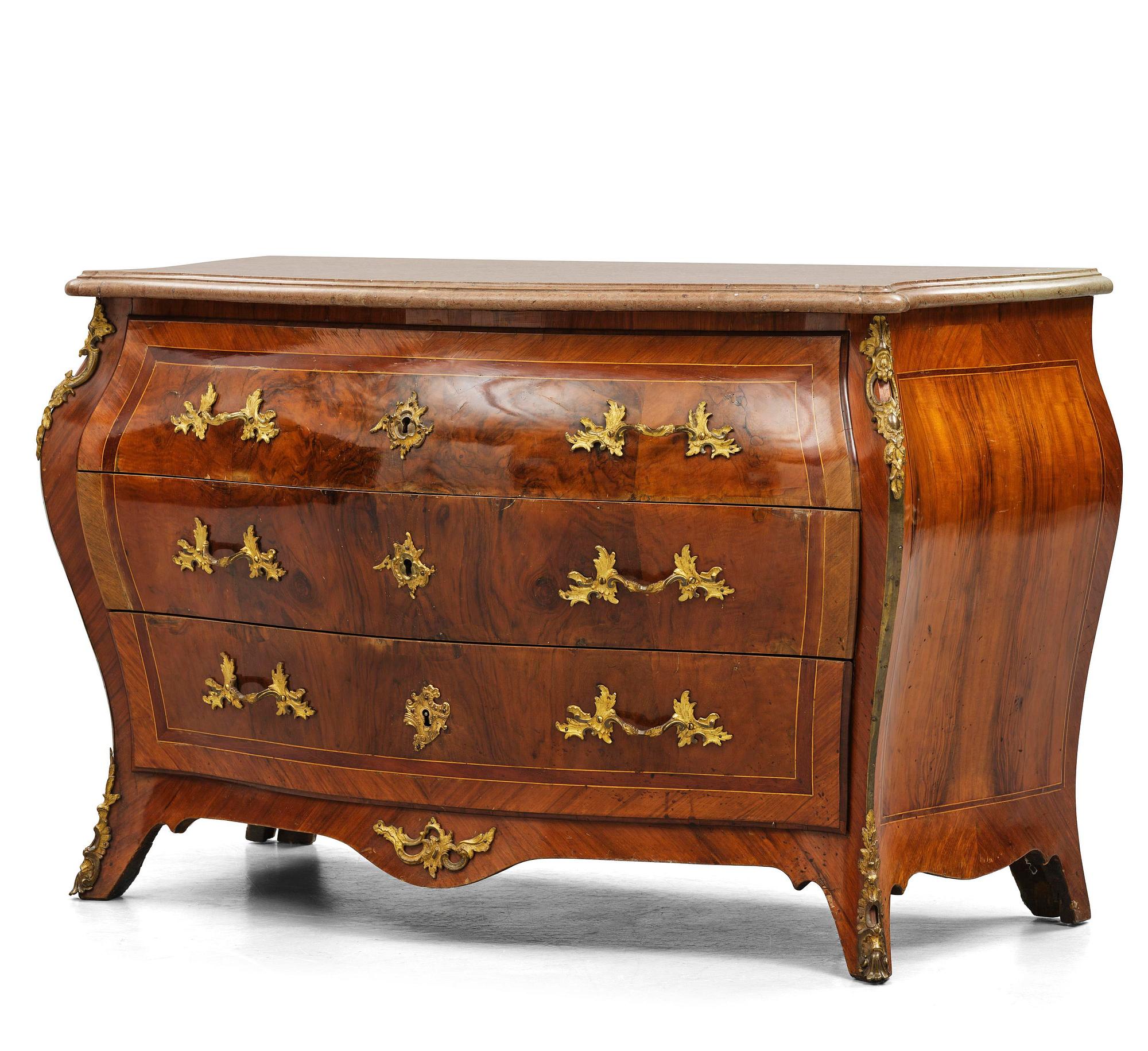 A Swedish Rococo commode attributed to P. Gyllenberg (master in Stockholm 1767-85).