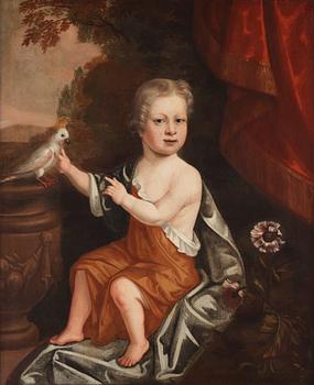 692. Peter Lely (Pieter van der Faes) Follower of, Boy with Parrot.