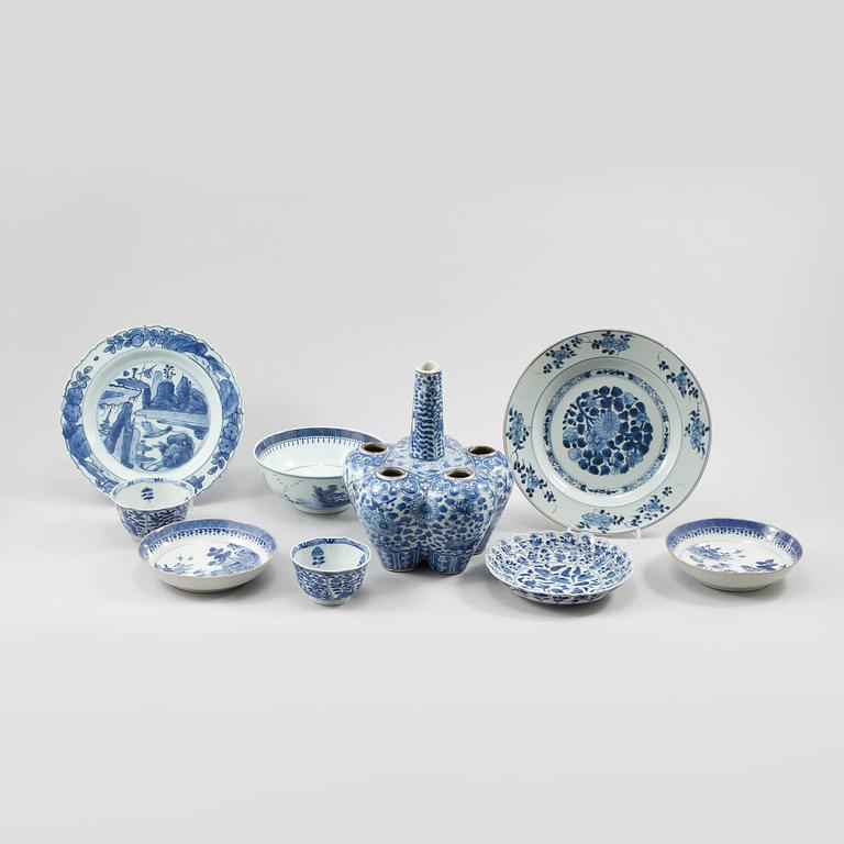 PARTI PORSLIN, 8 delar, Kina, 1700-tal och 1800-tal.