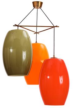 12. A Vistosi Vetreria ceiling lamp, Italy 1960's.