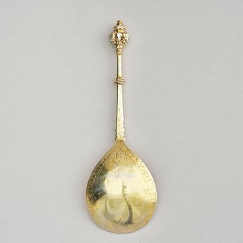 Sked, förgyllt silver, sannolikt svensk 1600-tal.