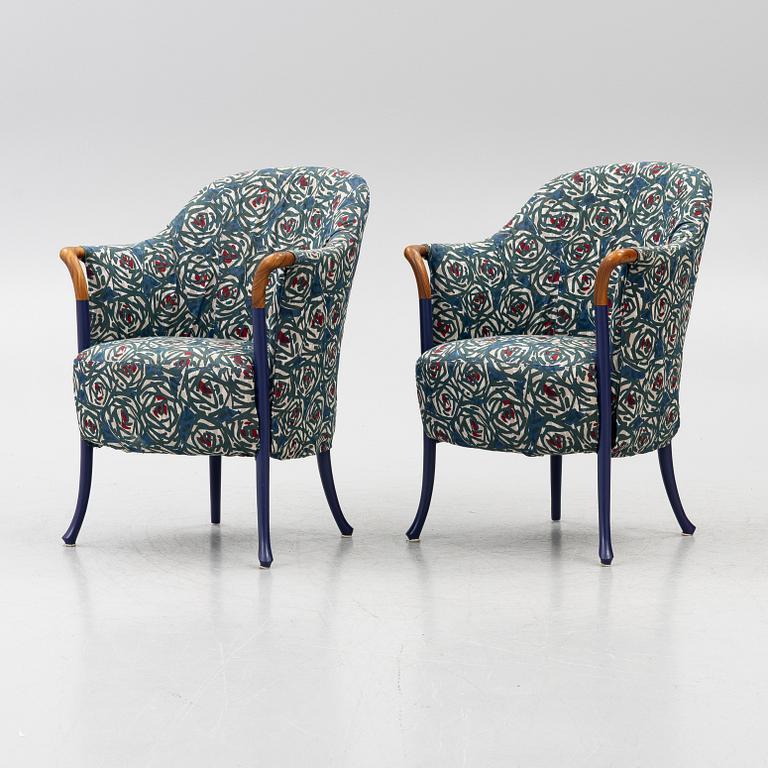 Umberto Asnago, armchairs, a pair, “Progetti”, Giorgetti, 2000s.