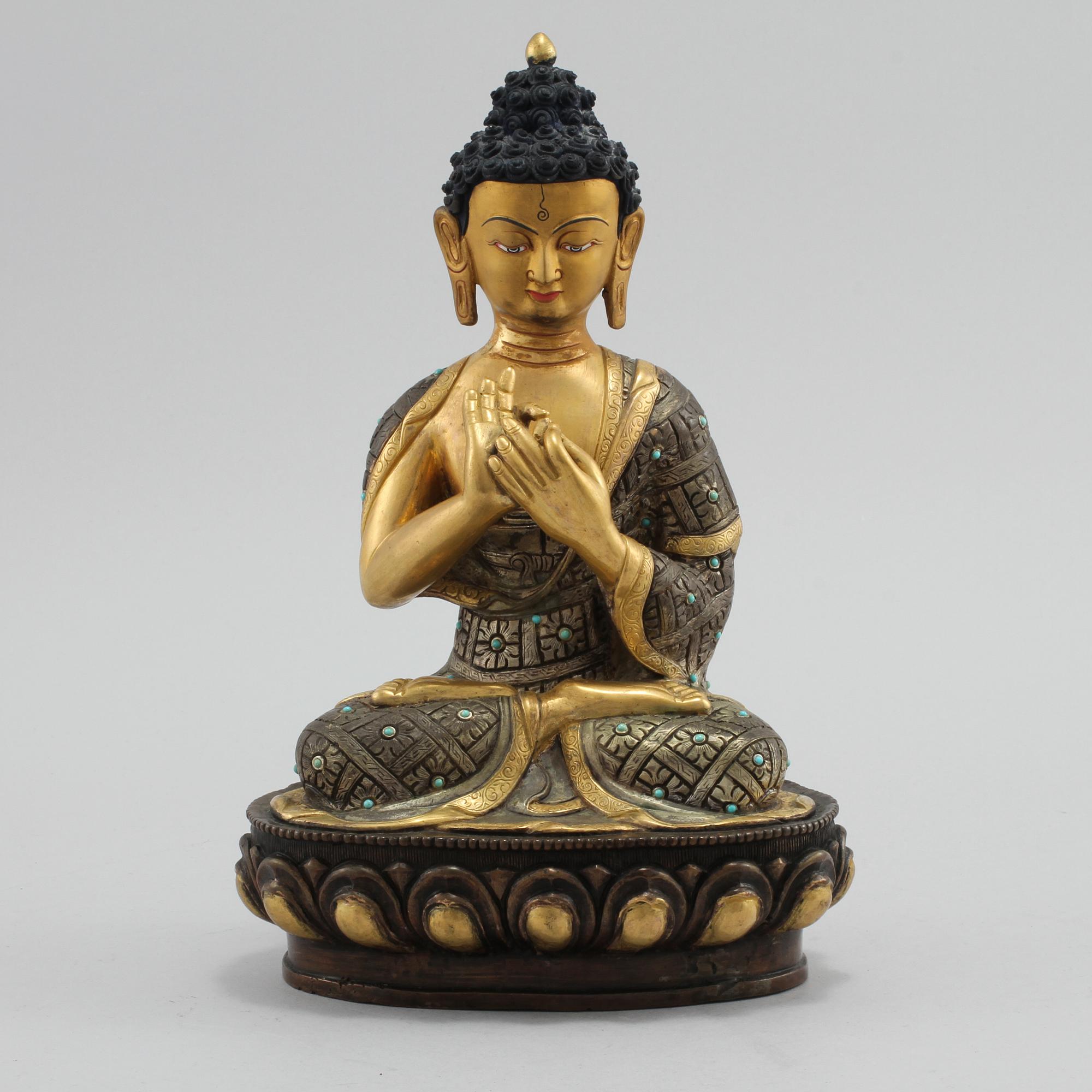 BUDDAH, metall, orientalisk,modern tillverkning.