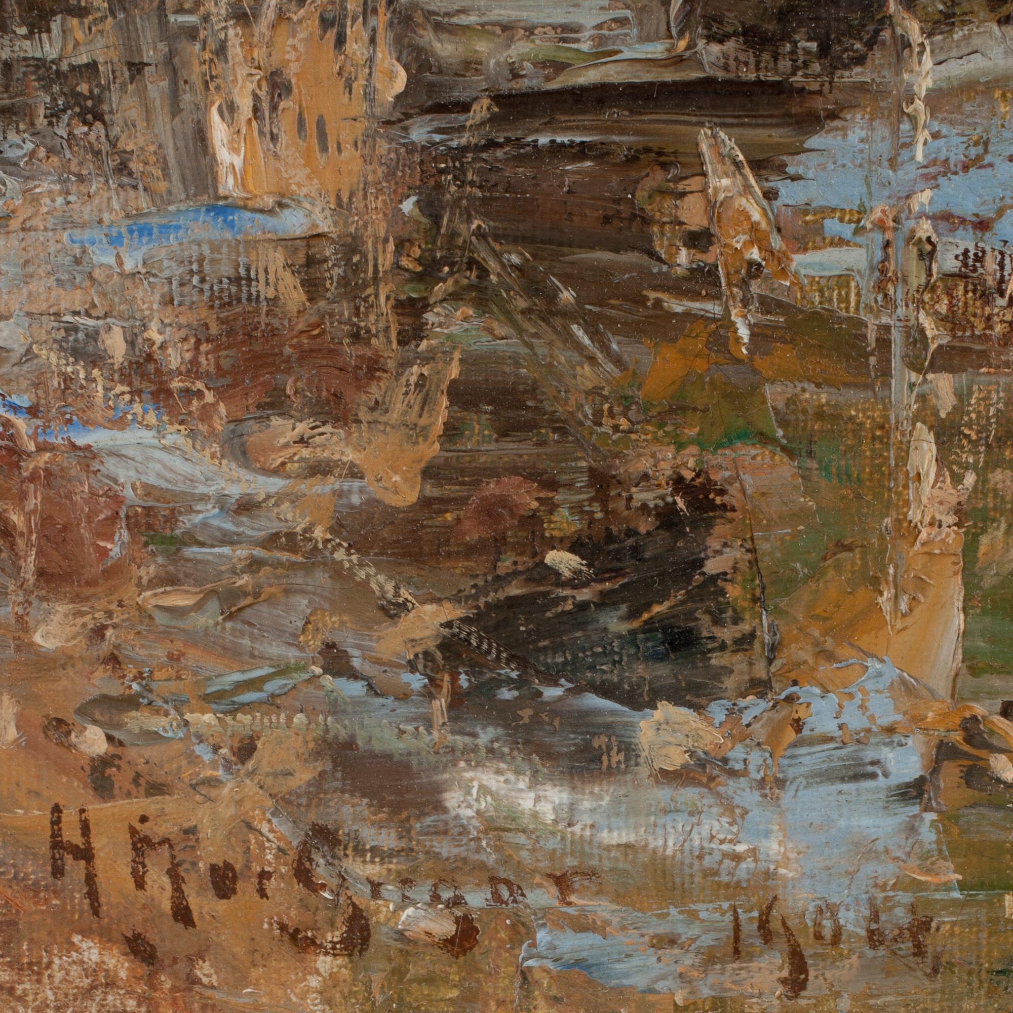 OKÄND KONSTNÄR, olja på duk, otydl sign o dat Harry McGregor, 1904.