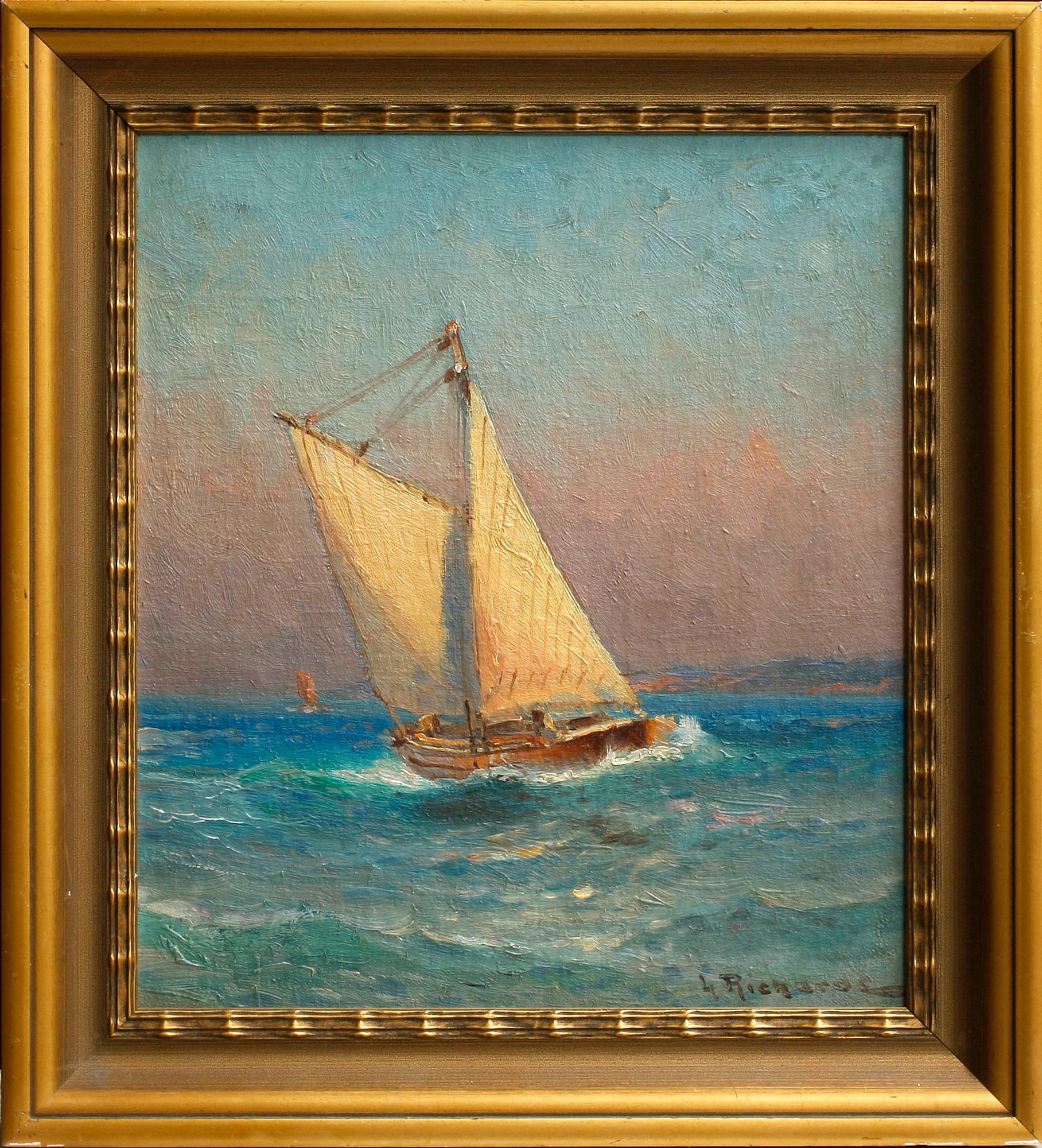 LUDVIG RICHARDE, olja på pannå, sign.