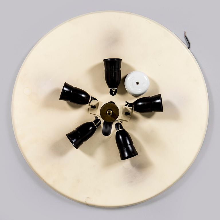 Lisa Johansson-Pape, a mid 20th century '71-001/5' ceiling lamp for Orno, Finland.