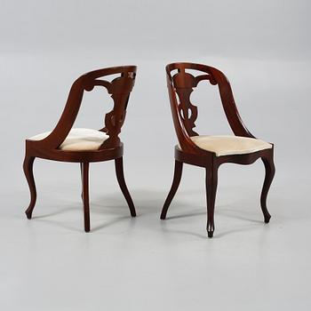 STOLAR, 4 st, s k Göteborgsstolar, Falsterbo Möbler, 1900-talets andra hälft.