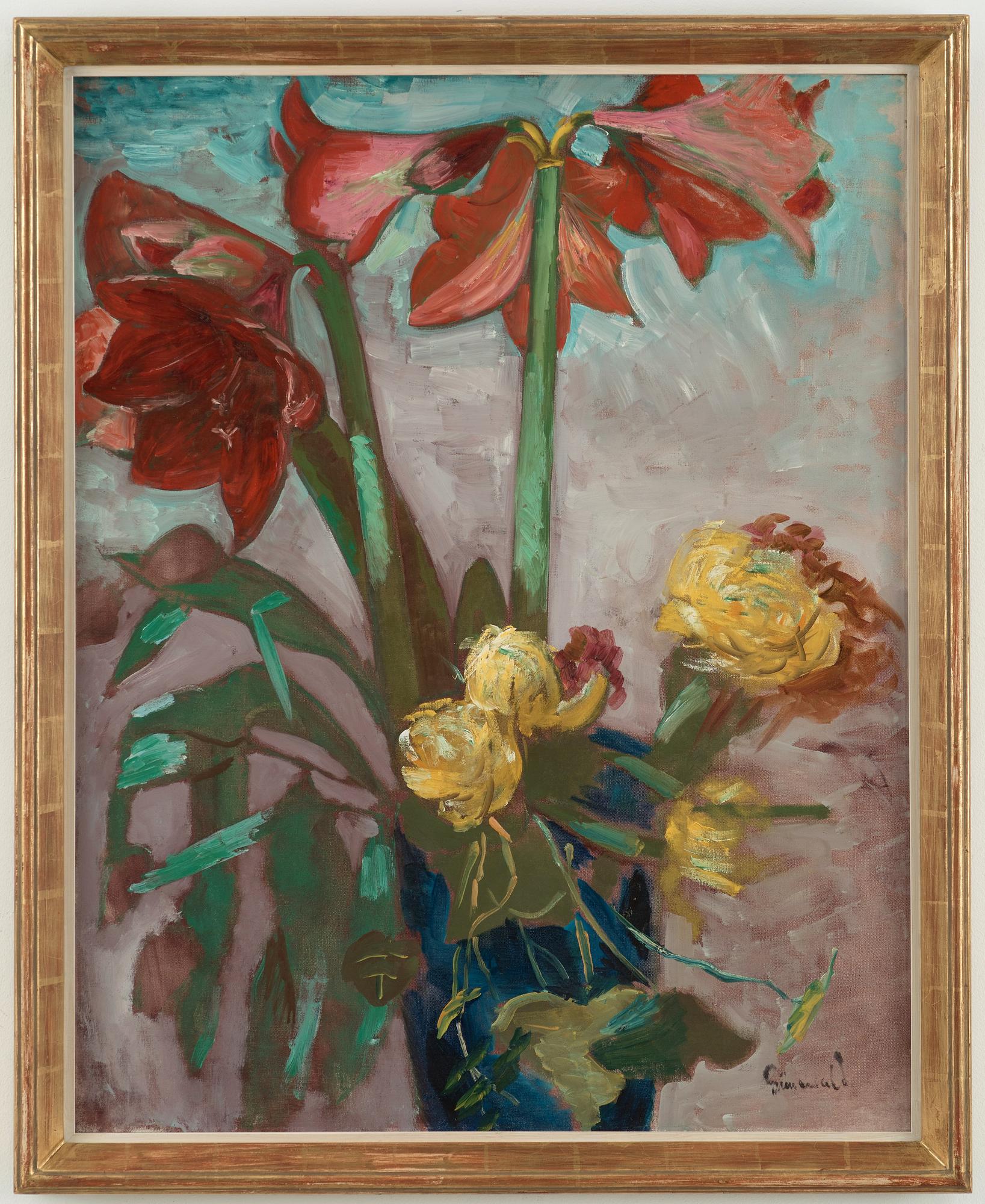 Isaac Grünewald, Still Life with Amaryllis.