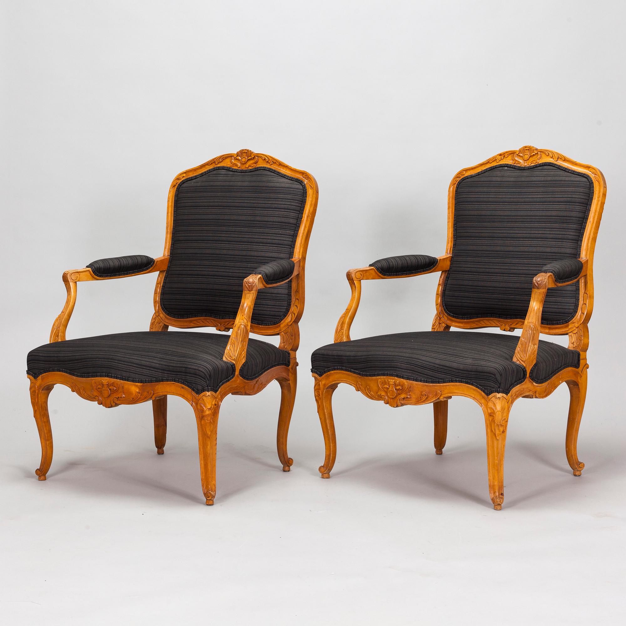 Fåtöljer, ett par, Frankrike, 1900-talets första hälft.