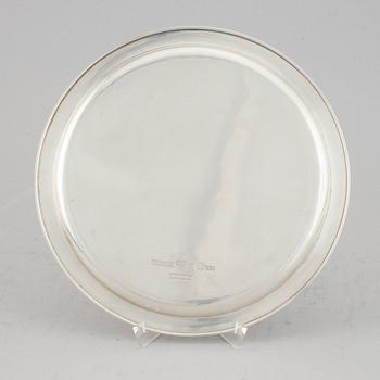 A sterling silver plate, maker's mark Atelier Borgila, Stockholm, 1943.