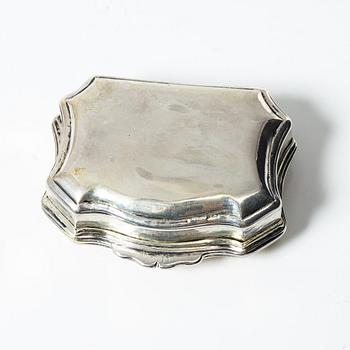 Dosa, silver, delvis förgylld, ostämplad, rokoko, 1700-tal.