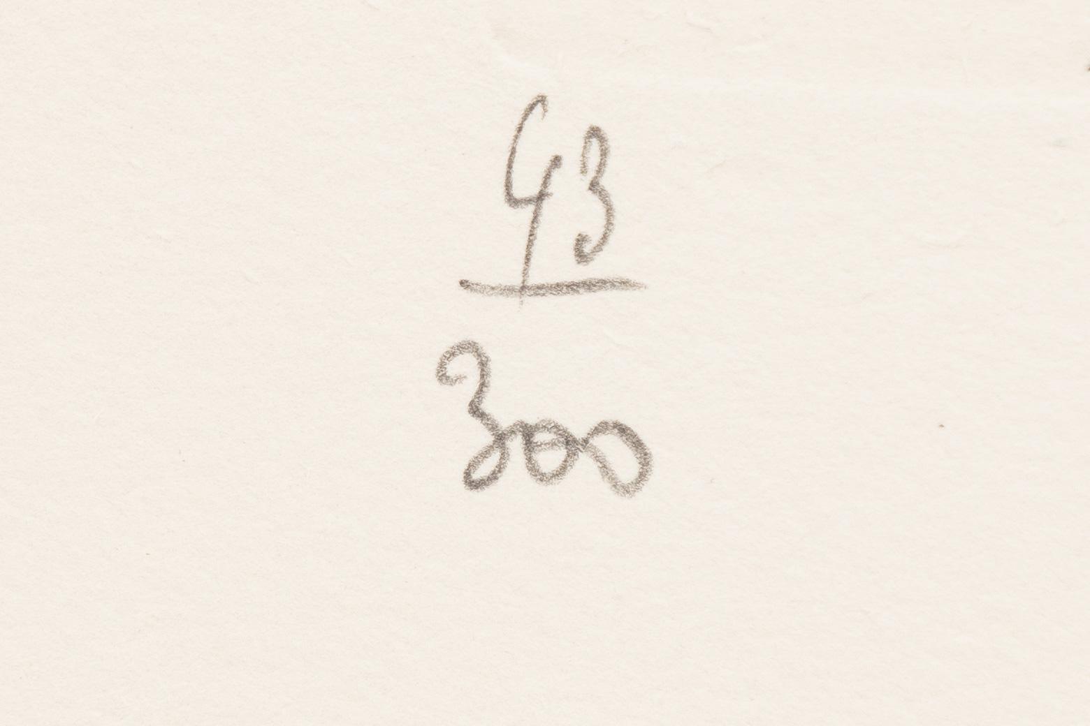 Salvador Dalí, coloured drypoint, 1974, signed and numbered 43/300.