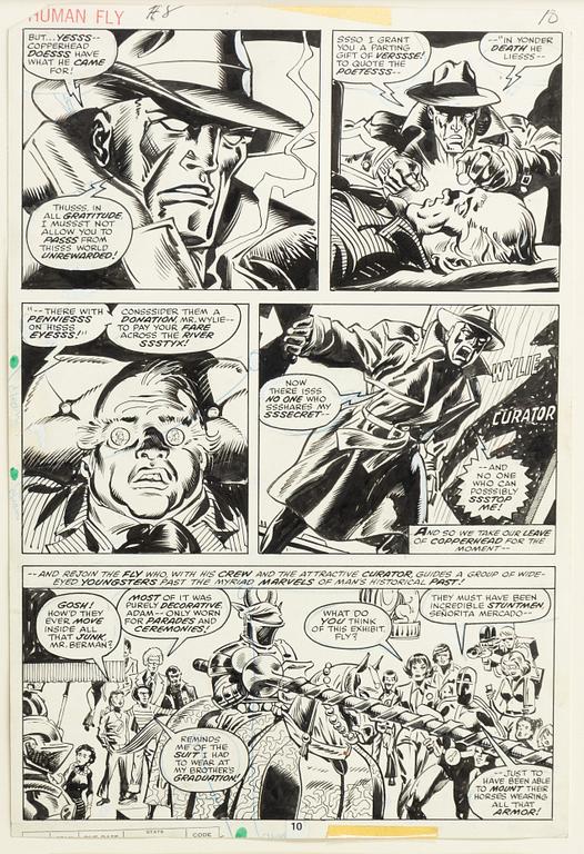 Marvel, "Human Fly", orginalteckningar, 1978.