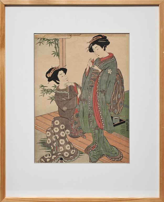 ISODA KORYUSAI, träsnitt, Japan.
