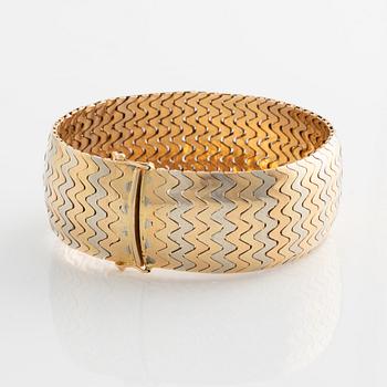 Armband, 18K trefärgat guld, Italiensk stämpel.