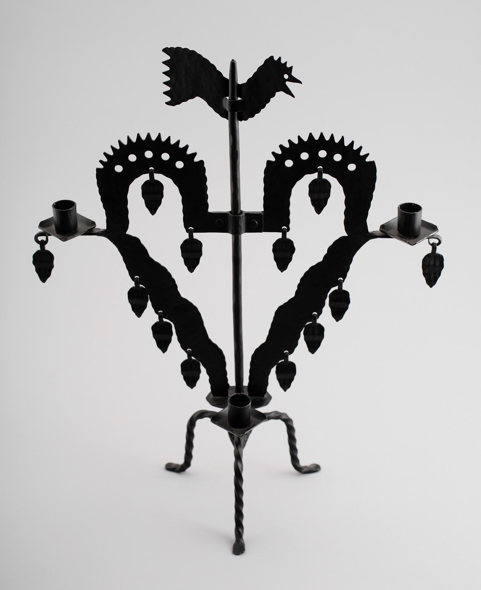 LJUSSTAKE, smide, s.k Tuppstake, 1900-talets andra hälft.