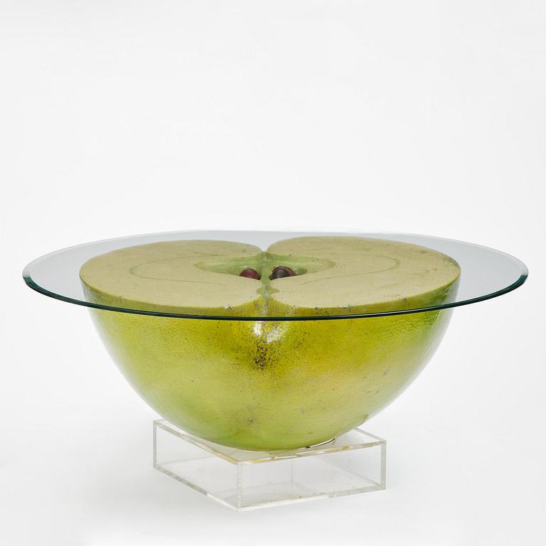 Hans Hedberg, a large faience sculpture of an apple, Biot, France.