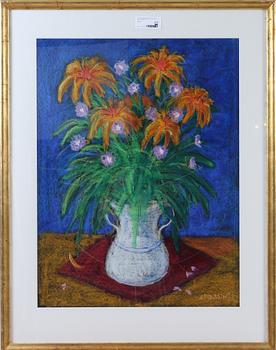 OKÄND KONSTNÄR, blandteknik, sign N Pedersen.