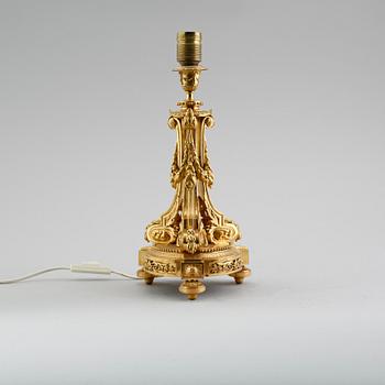 BORDSLAMPA, brons, gustaviansk stil, 1800-/1900-tal.