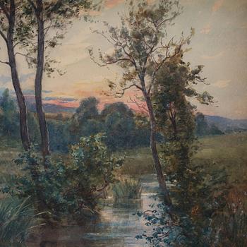 Anna Gardell-Ericson, 'Sommarlandskap i solnedgång' (Summer landscape).