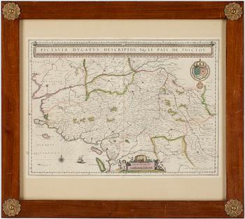 KARTOR, 4 st, bland annat "Normandia ducatus", Willem Janszoon Blaeu, ca 1635-40.