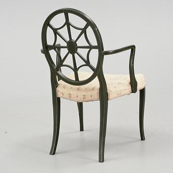 KARMSTOL, Hepplewhite-stil, omkring sekelskiftet 1900.