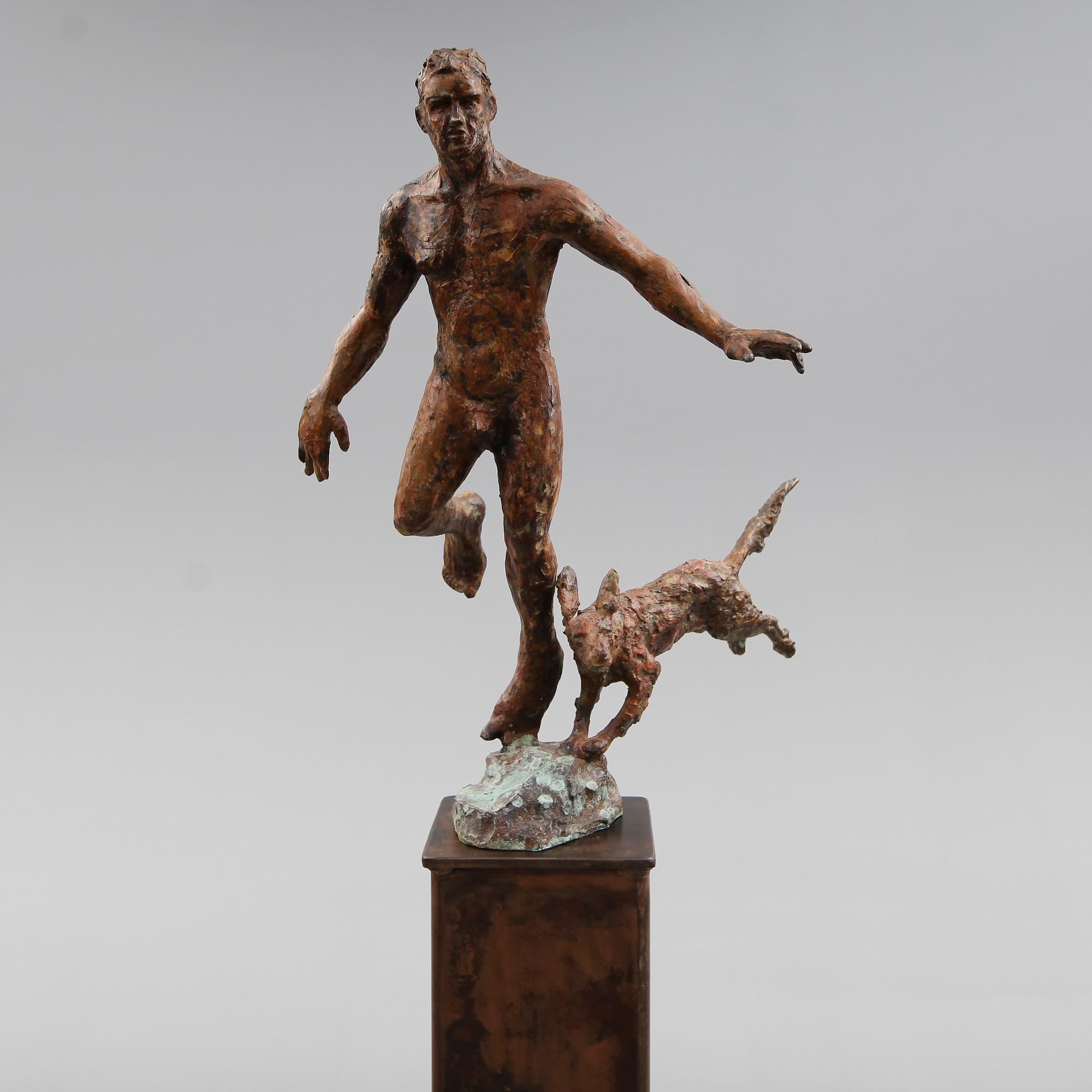 SKULPTUR, brons, Mallfred Keresturi, signerad.