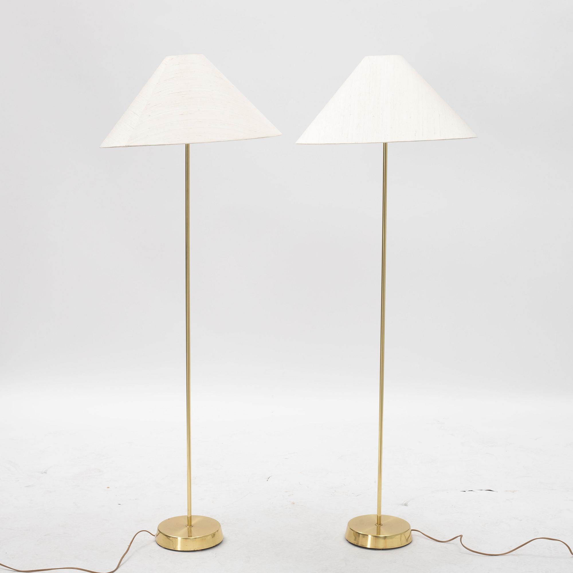 Golvlampor, ett par, Möller Armatur Eskilstuna, 1950/60-tal.