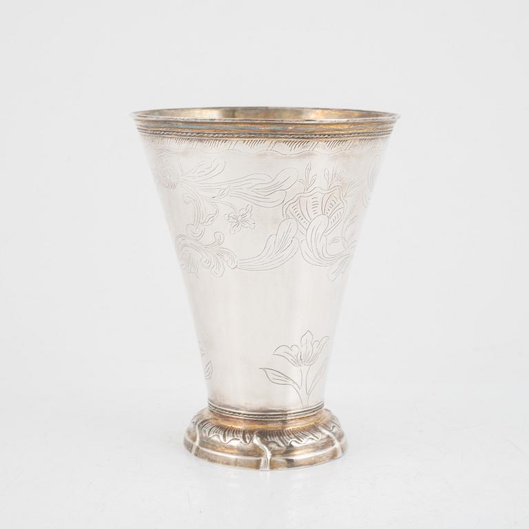 A Swedish silver beaker, mark of Carl Fahlberg, Uppsala 1773.