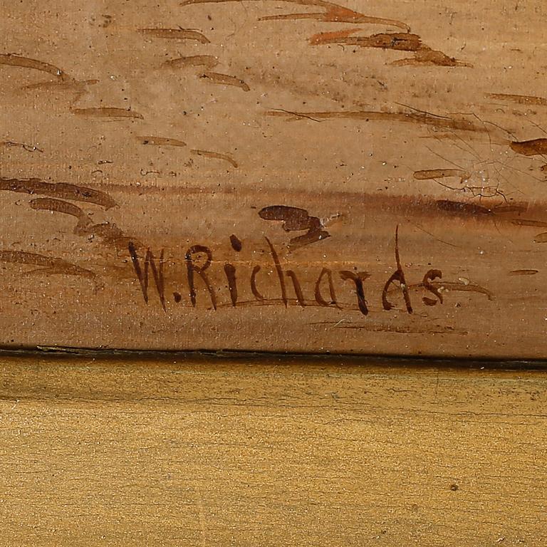 UNKNOWN ARTIST, oil on canvas, signed W Richards, 19th century.