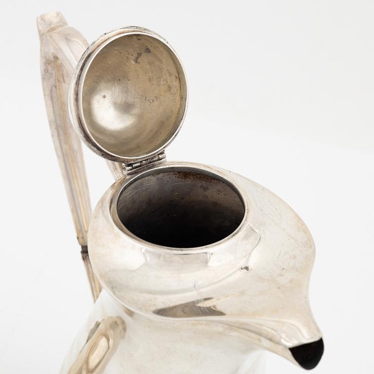 A 3-piece silver coffee service, bearing the mark of V. Berg, Helsinki, Finland, 1946.