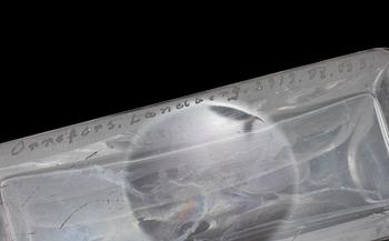 KARAFF, glas, Nils Landberg, Orrefors, omkring 1900-talets mitt.