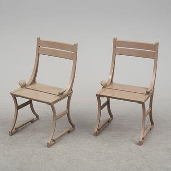 A pair of late 20th century garden chairs, "Sneckan", Folke Bensow, Byarums Bruk.