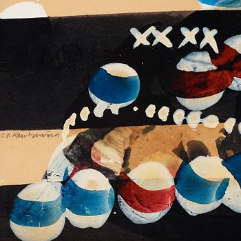 CARL FREDRIK REUTERSWÄRD, laquer and tempera on paper panel, signed CF Reauterswärd.