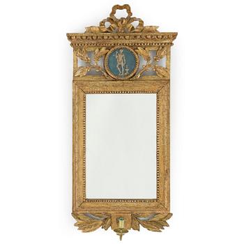 A mirror wall sconce, late gustavian, ca 1800.