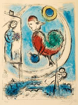 133. Marc Chagall, "Coq sur Paris".