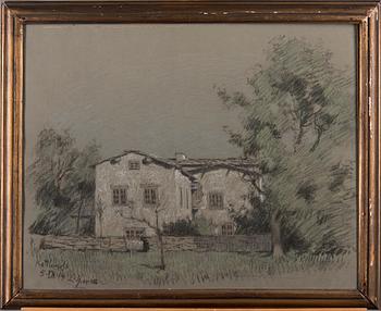 LOUIS SPARRE, pastell, signerad, märkt Kattlunds, daterad 5 IX -14.