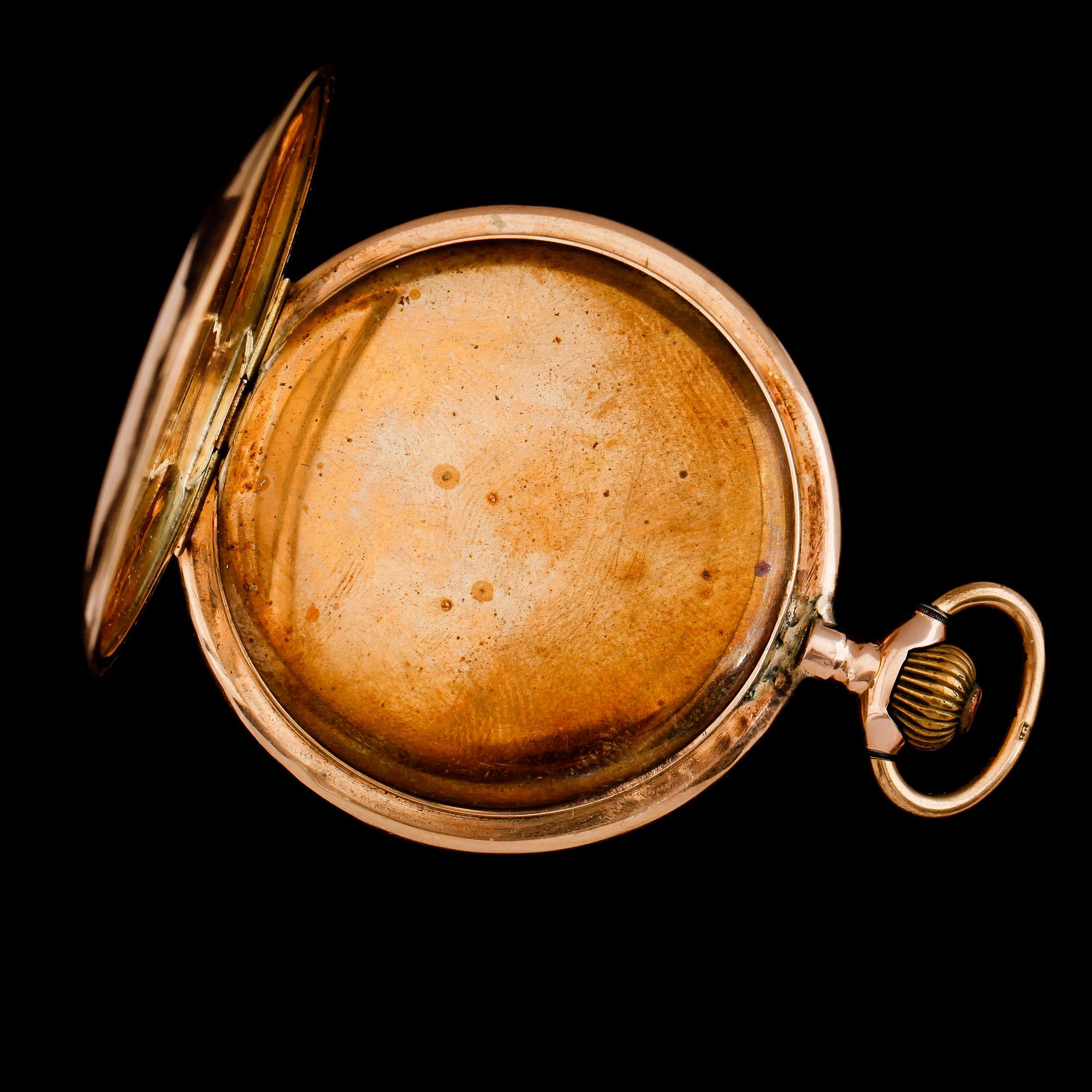 FICKUR, 14K guld, savonett, 1900-talets första hälft.