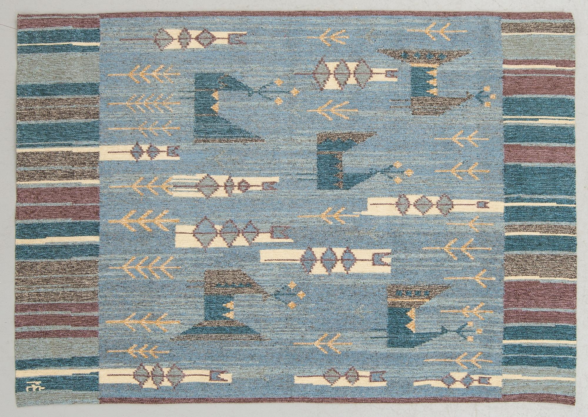 MATTA/VÄGGTEXTIL, rölakan, signerad. Ca 196 x 138 cm.