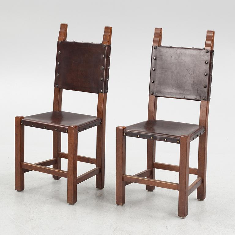 A set of twelve dining room chairs, first half of the 20th century.