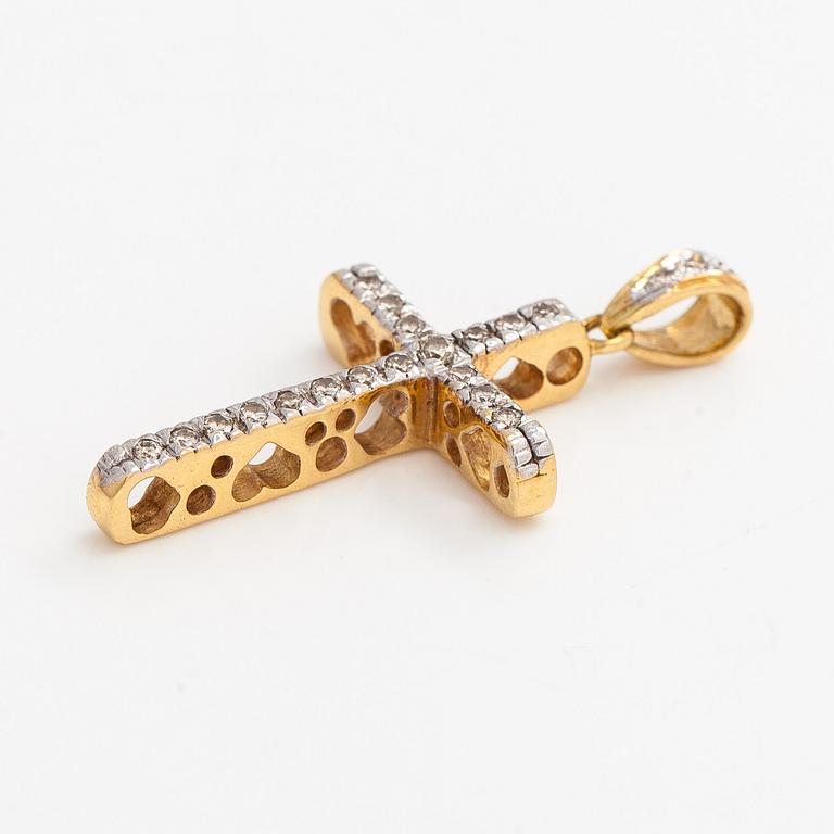 Pendant, brilliant-cut diamonds, 18K gold.