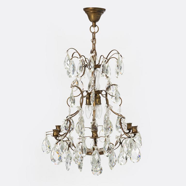 A Rococo style chandelier, first half of the 20th Century.