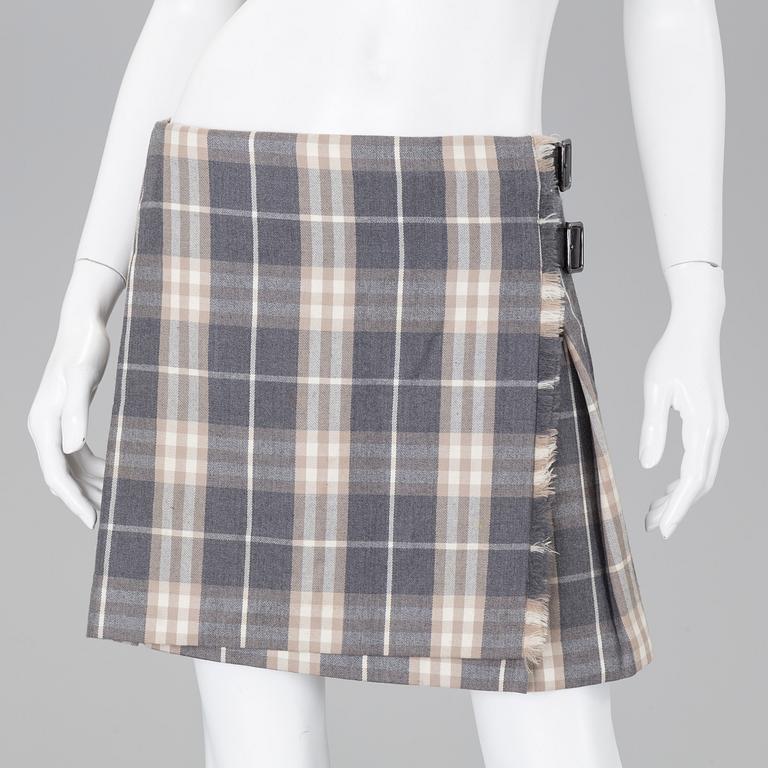 BURBERRY, a pleated wool skirt, size 36.