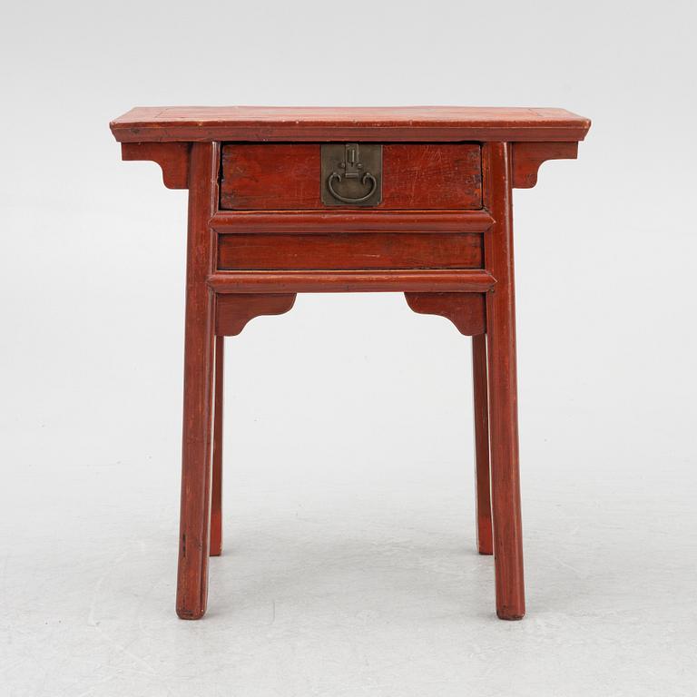 A red lacquered altar coffer, China 20th century.