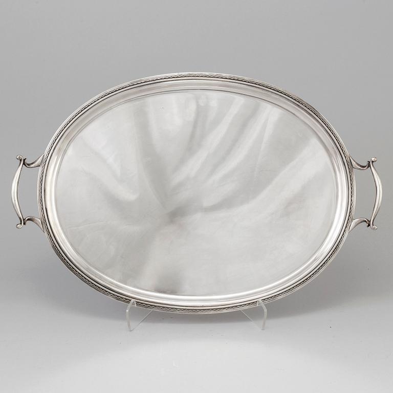 A SILVER PLATED TRAY, CG Råström, Stockholm, 20th century.