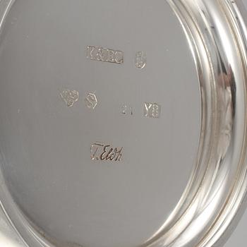KAFFESERVIS, 3+1 delar, silver, Tore Eldh, Ceson, Göteborg, 1949 samt 1960. Total vikt 845 gram.
