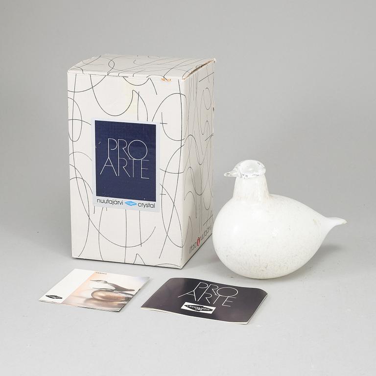 OIVA TOIKKA, glasfågel, "Riekko", Pro Arte, Iittala Nuutajärvi Notsjö, Finland.